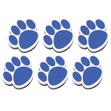 Ashley Productions Magnetic Whiteboard Eraser, Blue Paw, PK6 10002